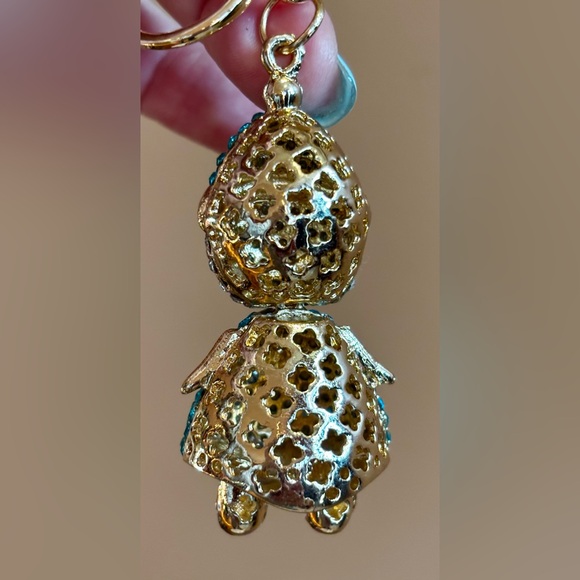 Blue and Gold Keychain or Bag charm - Picture 4 of 5